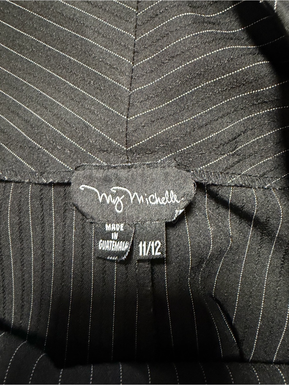 My Michelle Black Pinstripe Girls' Blazer